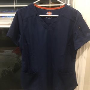 Woman’s scrub top, Dickies, Navy Blue, size medium